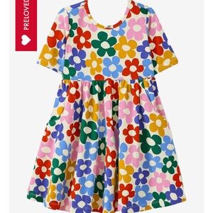 Hanna Andersson Skater Dress - Multi Daisy Floral Print - Girls 3T